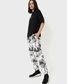 Shop Women's Black Space Typography Oversized T-shirt