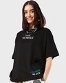 Shop Women's Black Space X Graphic Printed Oversized T-shirt-Design