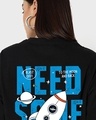 Shop Women's Black Space X Graphic Printed Oversized T-shirt
