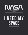 Shop Women's Black Spaced NASA Typography Oversized Plus Size T-shirt