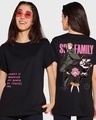 Shop Women's Black Spy X Family Crazy Graphic Printed Boyfriend T-shirt-Front