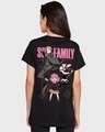 Shop Women's Black Spy X Family Crazy Graphic Printed Boyfriend T-shirt-Design