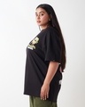 Shop Women's Black Squad Goals Graphic Printed Oversized Plus Size T-shirt-Design