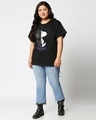 Shop Women's Black Star Snoopy Graphic Printed Plus Size Boyfriend T-shirt-Design