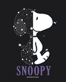 Shop Women's Black Star Snoopy Graphic Printed Plus Size Boyfriend T-shirt-Full