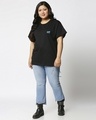 Shop Women's Black Starboi Graphic Printed Plus Size Boyfriend T-shirt-Full