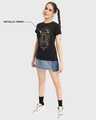 Shop Women's Black Stardust Soul Graphic Printed T-shirt-Design