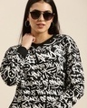 Shop Women's Black State of Mind Printed Oversized Sweatshirt-Design