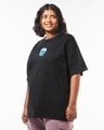 Shop Women's Black Stay Hydrated Graphic Printed Oversized Plus Size T-shirt-Design