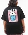 Shop Women's Black Stay Hydrated Graphic Printed Oversized Plus Size T-shirt-Front