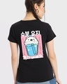 Shop Women's Black Stay Hydrated Graphic Printed T-shirt-Front