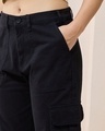 Shop Women's Black Straight Cargo Pants