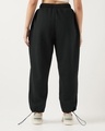 Shop Women's Black Typography Super Loose Fit Track Pants-Design