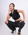 Shop Women's Black Straight Fit Ripped Jeans-Design