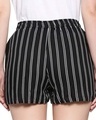 Shop Women's Black Striped Rayon Shorts-Design