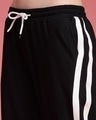 Shop Women's Black Striped Relaxed Fit Trackpants