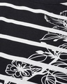 Shop Women's Black Striped T-shirt-Full