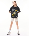 Shop Women's Black Sunday Graphic Printed Oversized T-shirt