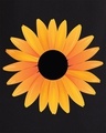 Shop Women's Black Sunflower Graphic Printed Hoodie-Full