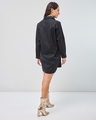 Shop Women's Black Super Loose Fit Shirt Dress-Design