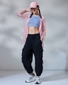 Shop Women's Black Super Loose Fit Cargo Joggers