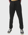 Shop Women's Black Oversized Joggers-Front