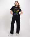 Shop Women's Black Super Snoopy Graphic Printed Boyfriend T-shirt-Design