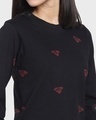 Shop Women's Black Superman minimal (SML) Full Sleeves Slim Fit T-shirt