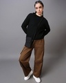 Shop Women's Black Oversized Sweater-Full