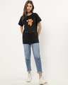 Shop Women's Black Take Risks Graphic Printed Boyfriend T-shirt-Design