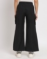 Shop Women's Black Tapered Fit Cargo Pants-Full