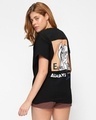 Shop Women's Black Team LOLA Graphic Printed Boyfriend T-shirt-Full