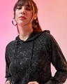 Shop Women's Black Acid Wash Hoodie Dress