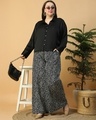 Shop Women's Black Textured Plus Size Shirt