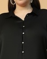 Shop Women's Black Textured Plus Size Shirt