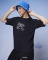 Shop Women's Black The Flintstones Graphic Printed Oversized T-shirt-Full