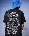 Shop Women's Black The Flintstones Graphic Printed Oversized T-shirt