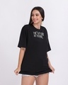 Shop Women's Black The Future Is Female Typography Oversized T-shirt-Design