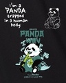 Shop Women's Black The Panda Way Graphic Printed Zipper Hoodies