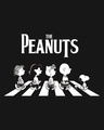 Shop Women's Black The Peanuts Beatles Graphic Printed Oversized T-shirt