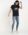 Shop Women's Black The Road Runner Boyfriend T-shirt-Design
