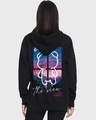 Shop Women's Black The View Graphic Printed Oversized Hoodie-Front