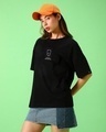 Shop Women's Black The View Graphic Printed Oversized T-shirt-Design