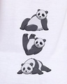 Shop Women's Black Three Panda Graphic Printed Cotton T-shirt-Design