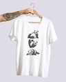 Shop Women's Black Three Panda Graphic Printed Cotton T-shirt-Full