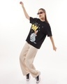 Shop Women's Black Tom & Jerry Graphic Printed Oversized T-shirt