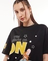 Shop Women's Black Tom & Jerry Graphic Printed Oversized T-shirt