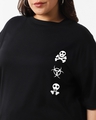 Shop Women's Black Toxic Graphic Printed Oversized Plus Size T-shirt