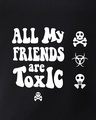 Shop Women's Black Toxic Graphic Printed Oversized Plus Size T-shirt