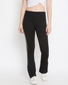 Shop Women's Black Track Pants-Front